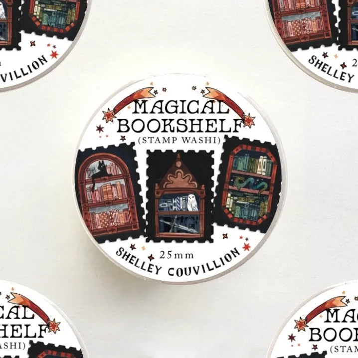 Magical Bookshelf Stamp Washi Tape