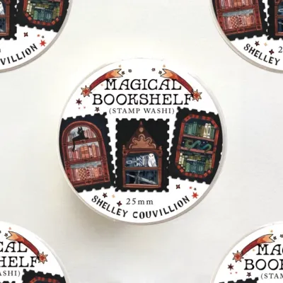 Magical Bookshelf Stamp Washi Tape