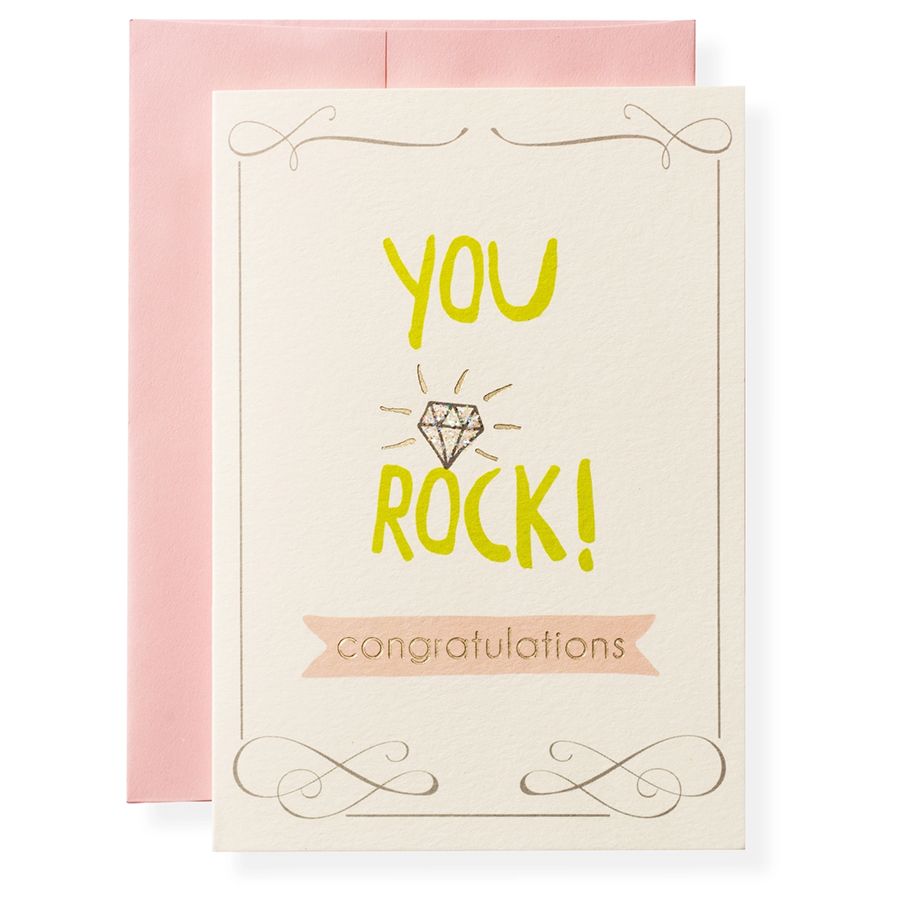 You Rock Foil Engagement Card