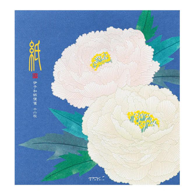 Midori Silk Printing Letter Pad in Winter Peony
