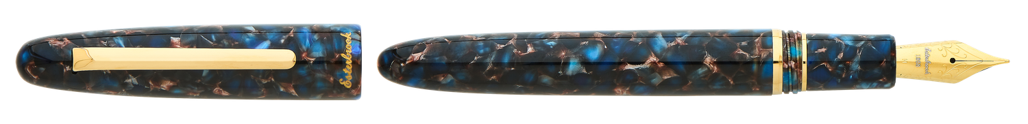 Esterbrook Nouveau Blue with Gold Trim Estie Fountain Pen (Fine Nib)