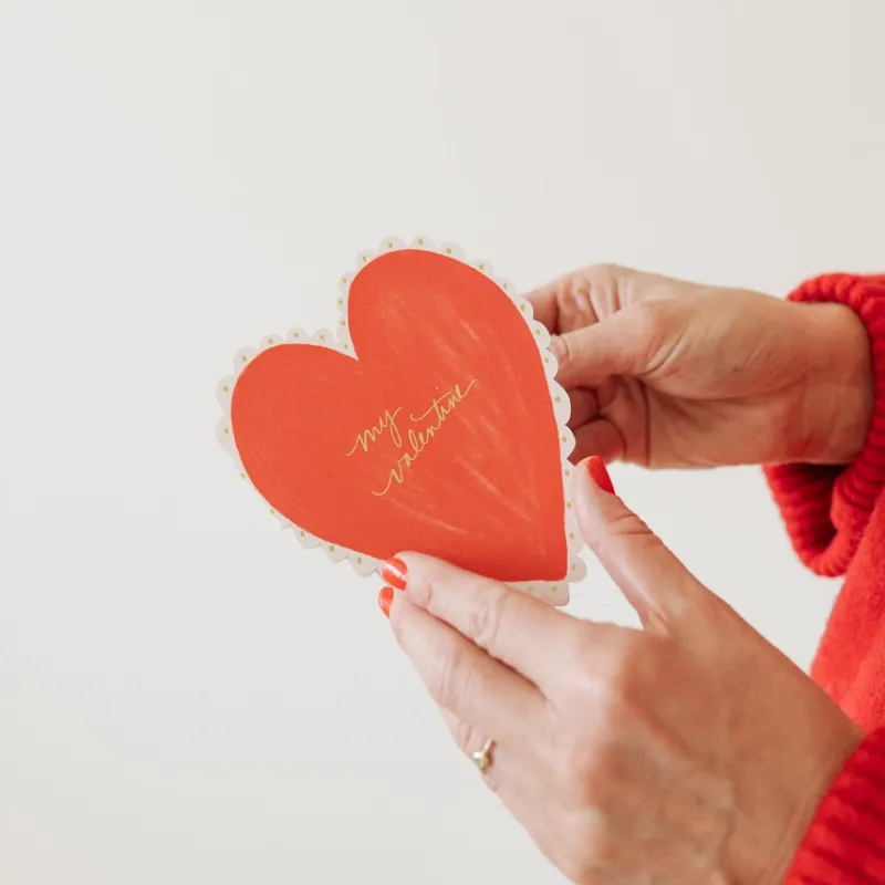 Heart Doily Valentine's Card