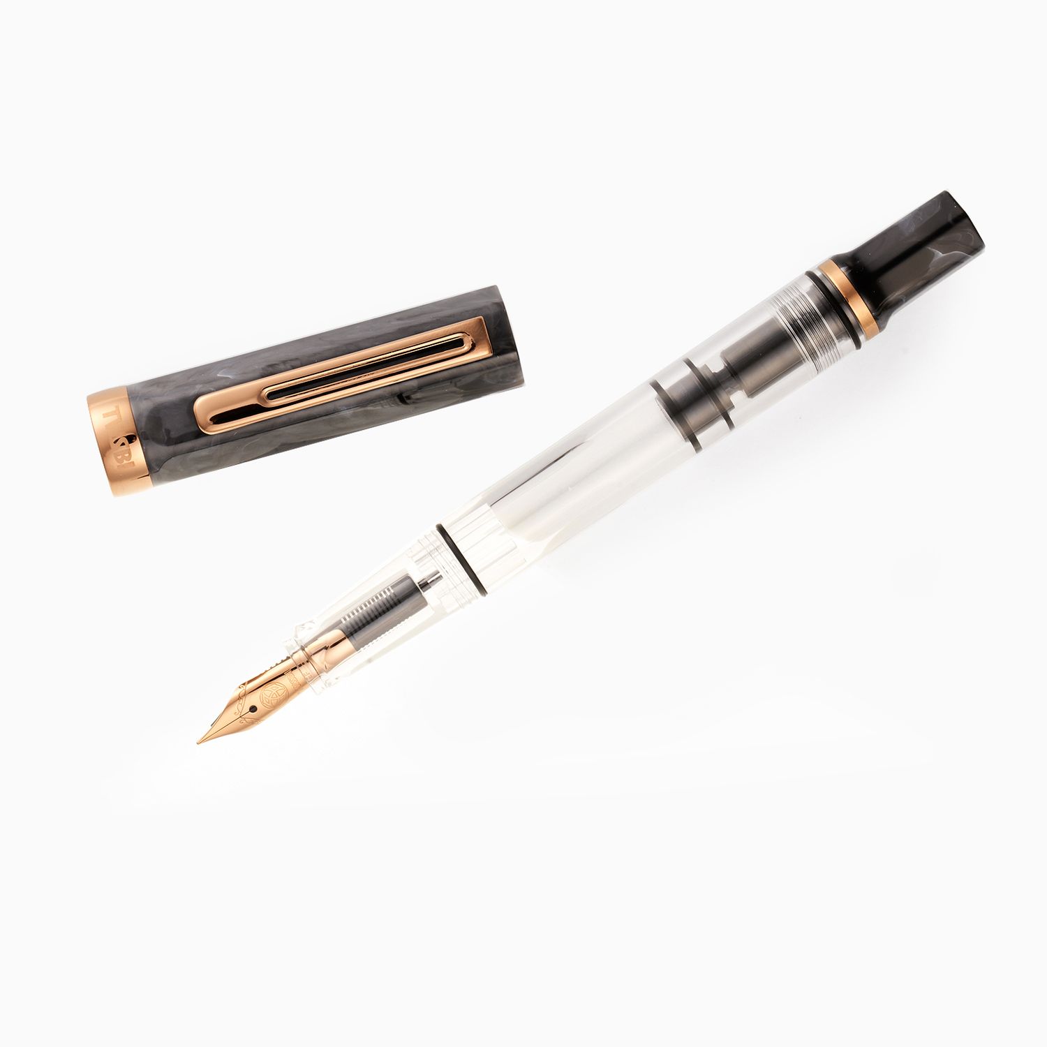 TWSBI ECO Black Marble with Bronze Fountain Pen