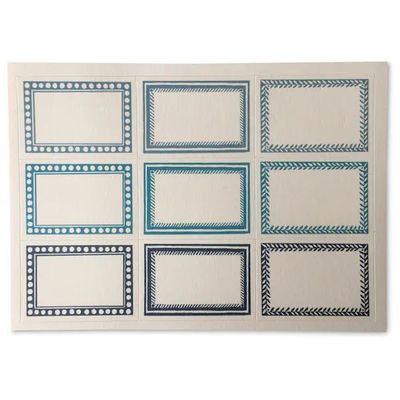 Small Self-Adhesive Labels in Blue-Green (pack of 18)