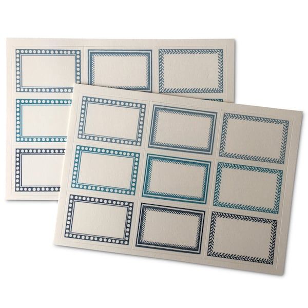 Small Self-Adhesive Labels in Blue-Green (pack of 18)
