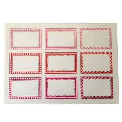 Small Self-Adhesive Labels in Red (pack of 18)