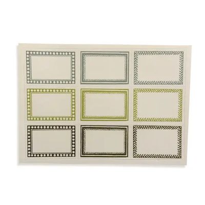 Small Self-Adhesive Labels in Green (pack of 18)