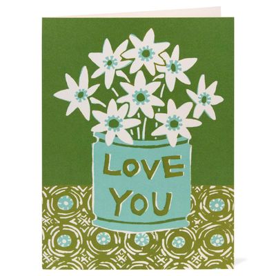 Love You Flowers Large Card