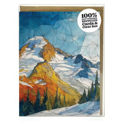 Geometric Mountains Recycled Notecards (box of 8)