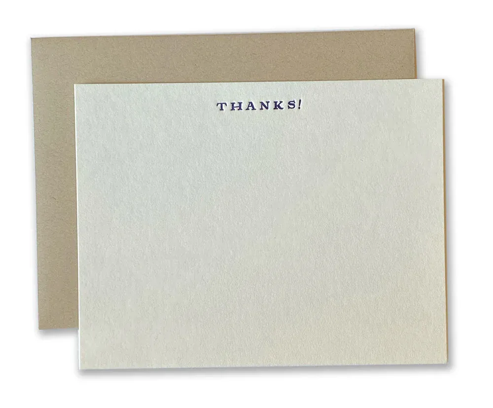 Thanks! Boxed Letterpress Notes