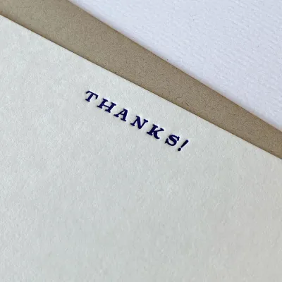 Thanks! Boxed Letterpress Notes
