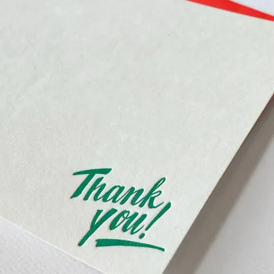 Thank You! Letterpress Boxed Notes