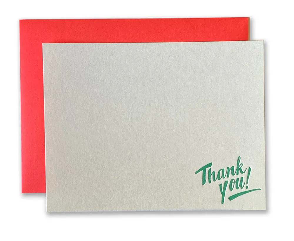 Thank You! Letterpress Boxed Notes
