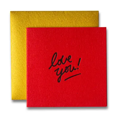 Love You! Tiny Letterpress Card