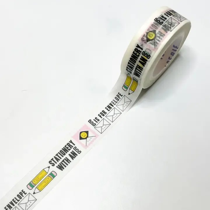 Stationery with an E Washi Tape