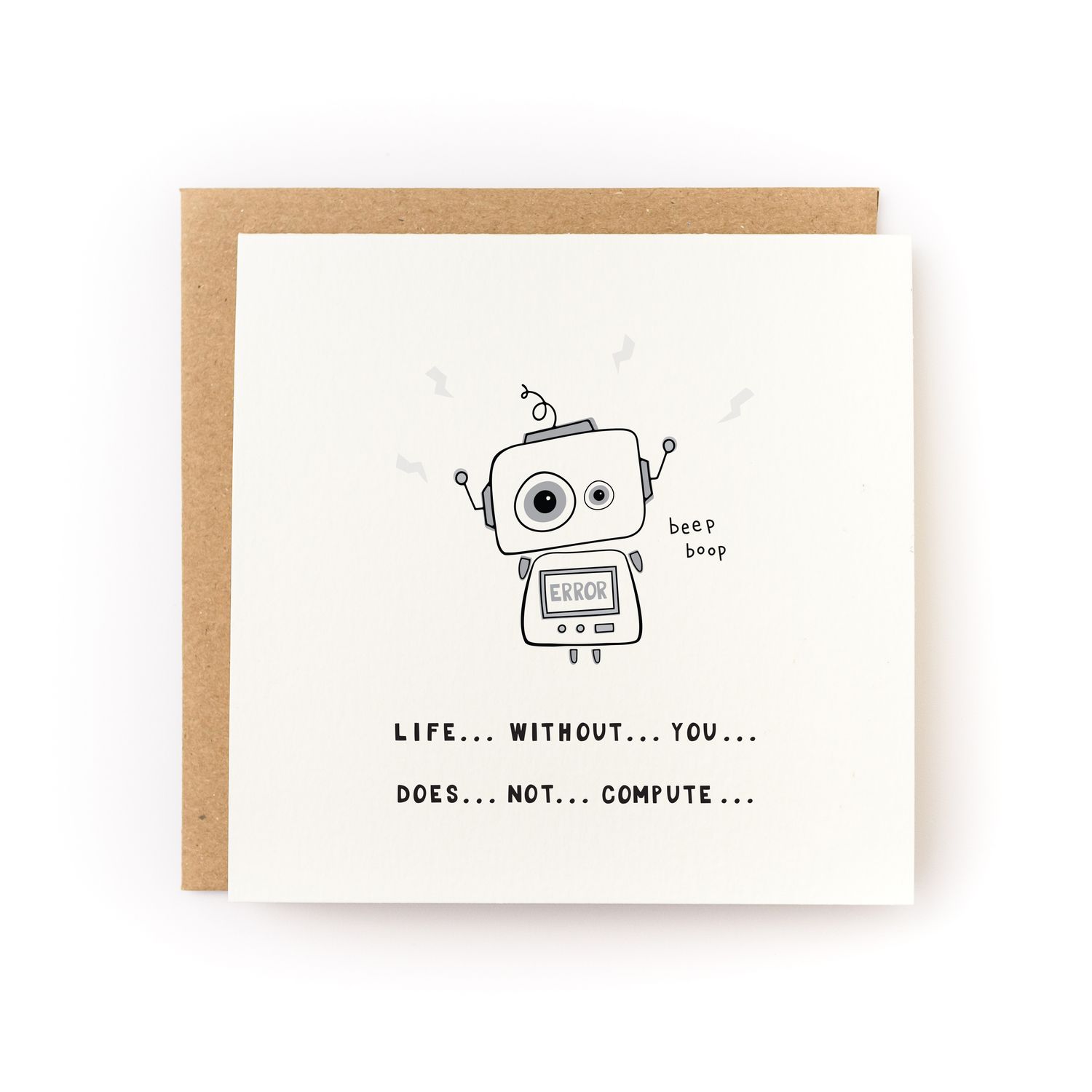 Love Robot Letterpress Card