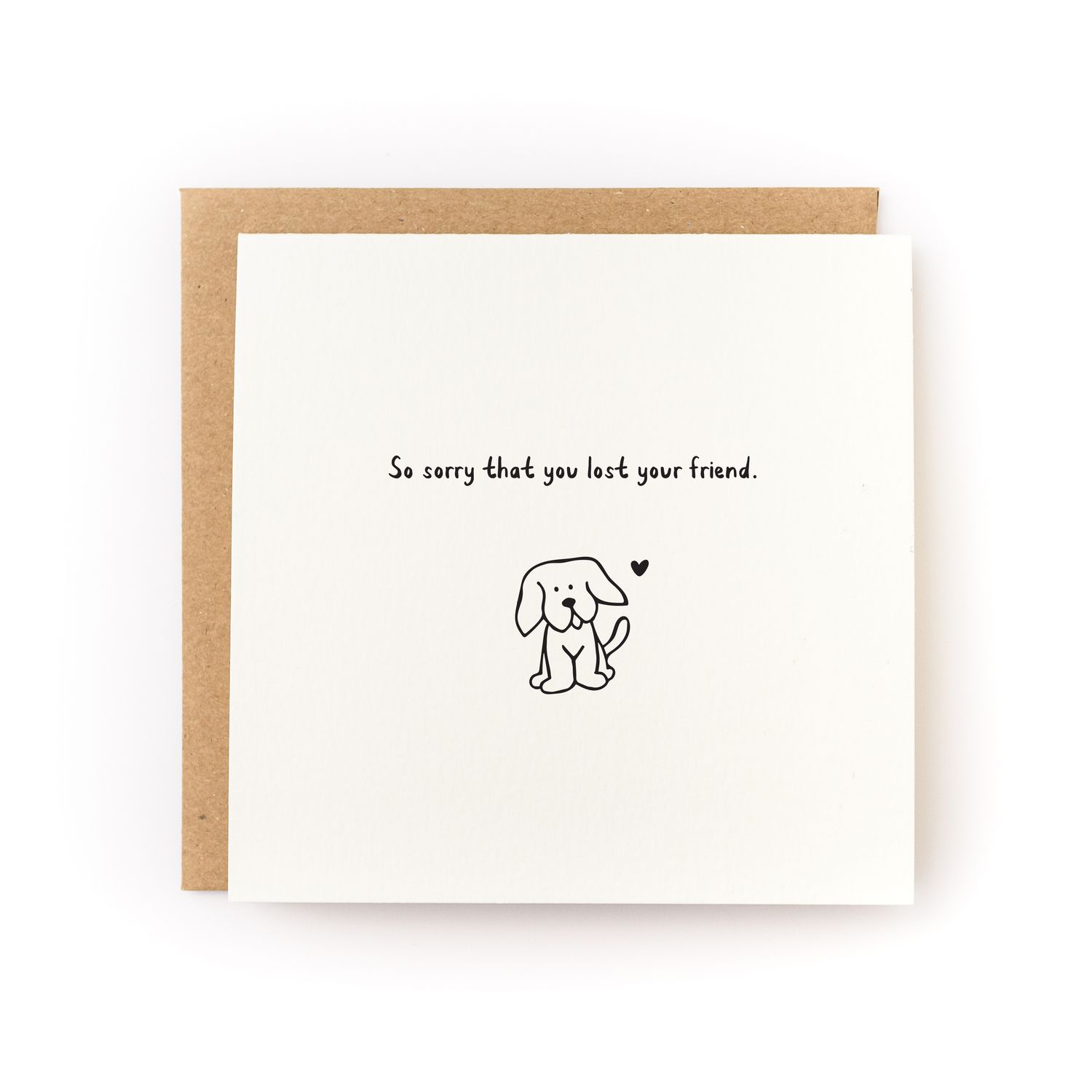 Lost Dog Friend Letterpress Card