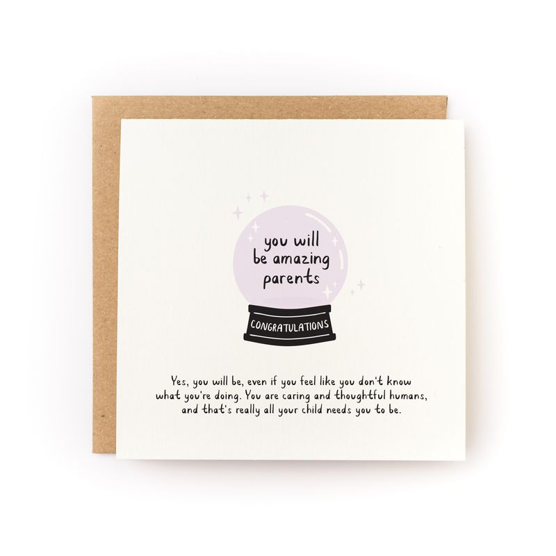 Amazing Parents Crystal Ball Letterpress Card