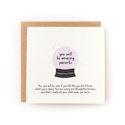 Amazing Parents Crystal Ball Letterpress Card
