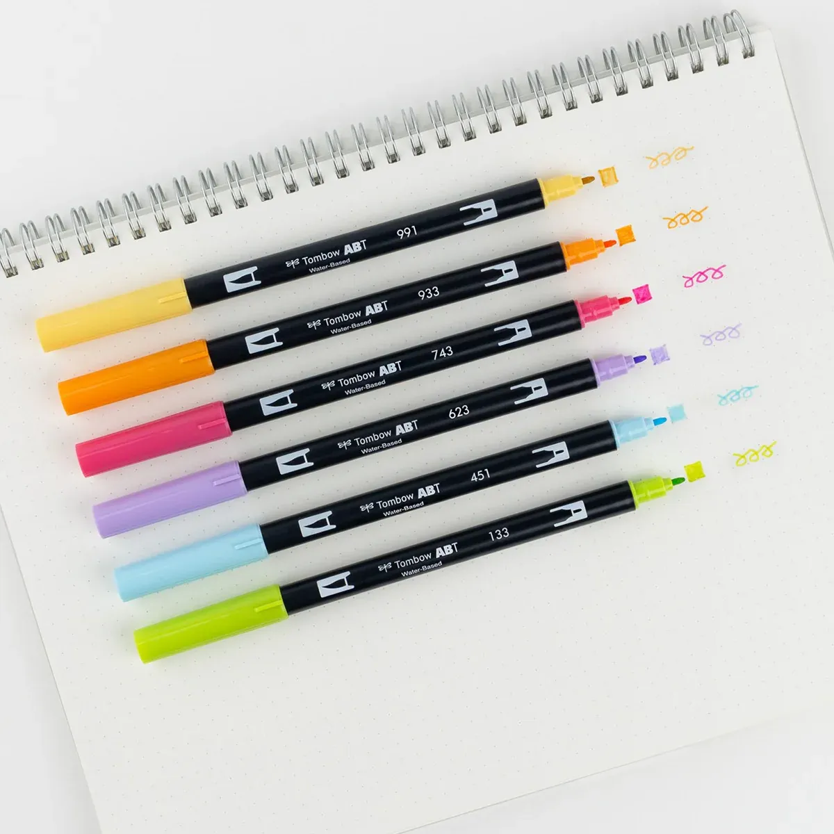 Dual Brush Pen Art Markers - Yay Sorbet (pack of 6)
