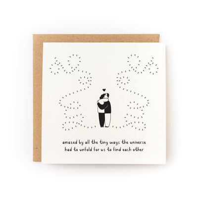 Universe Unfolds Letterpress Love Card