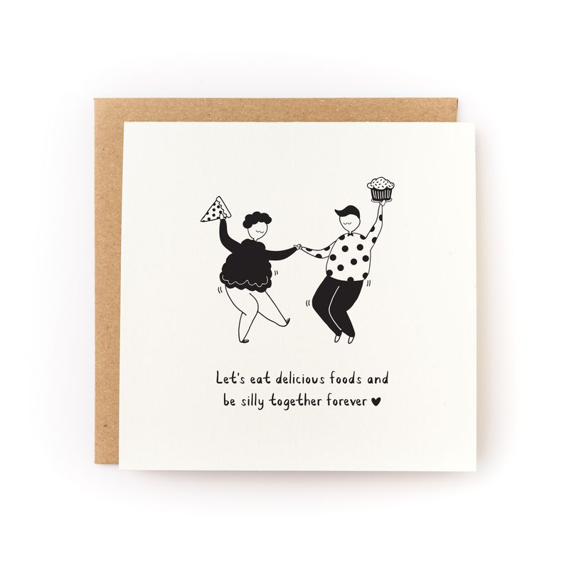 Let's Be Silly Letterpress Valentine's Card