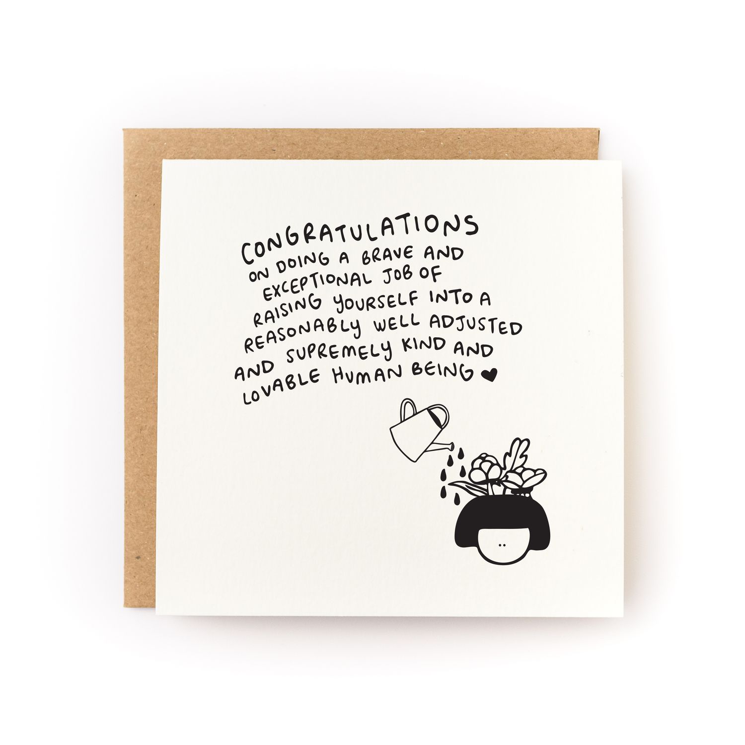 Raising Yourself Letterpress Card