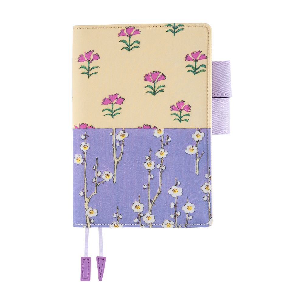 Hobonichi 2026 A6 Cover Unsodo (Bijutsukai Plum &amp; Dianthus) [Japanese/April Start]