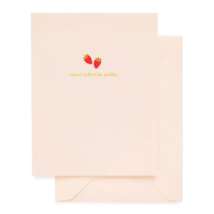 Sweet Valentine Wishes Letterpress Greeting Card
