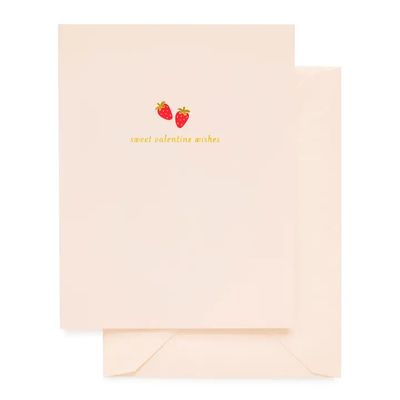 Sweet Valentine Wishes Letterpress Greeting Card
