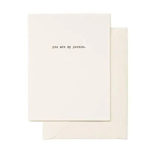 You Are My Person Letterpress Greeting Card