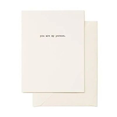You Are My Person Letterpress Greeting Card