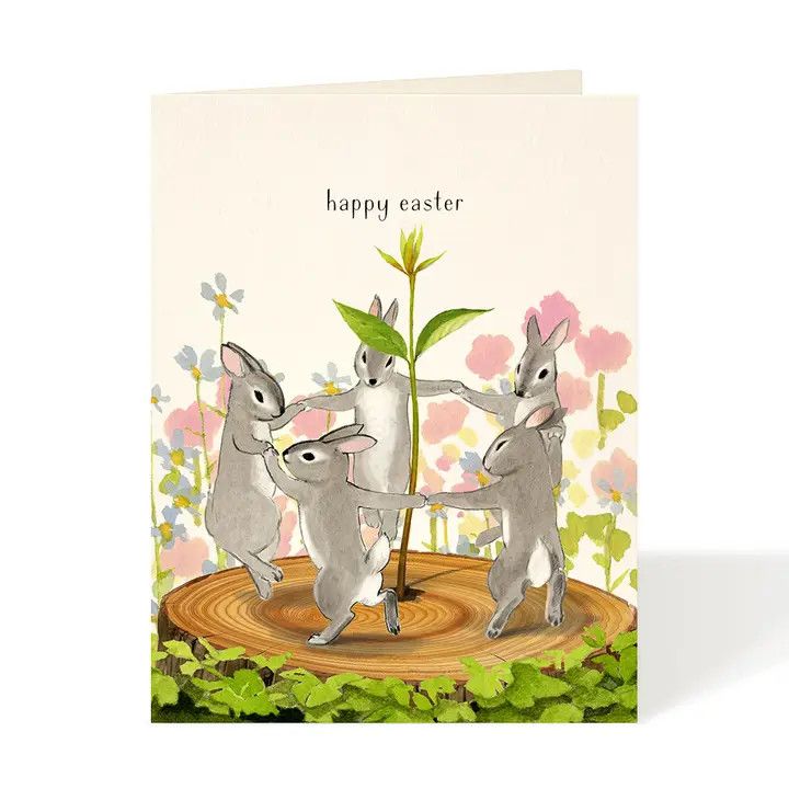 Bunny Dance Easter Card
