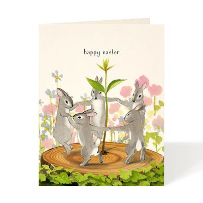Bunny Dance Easter Card