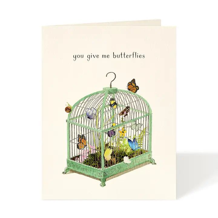 You Give Me Butterflies Valentine's Day Card