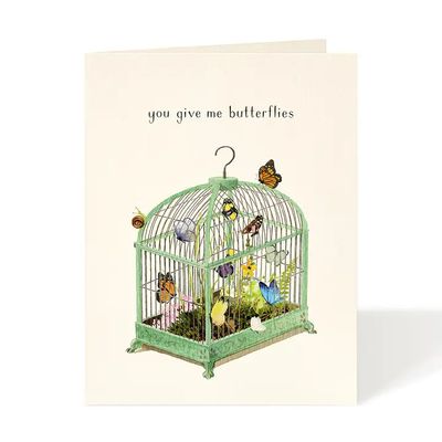 You Give Me Butterflies Valentine's Day Card