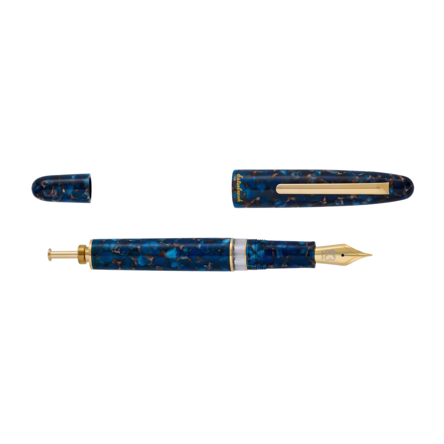 Esterbrook Nouveau Blue &amp; Gold Trim Estie Fountain Pen