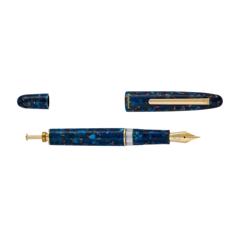 Esterbrook Nouveau Blue &amp; Gold Trim Estie Fountain Pen