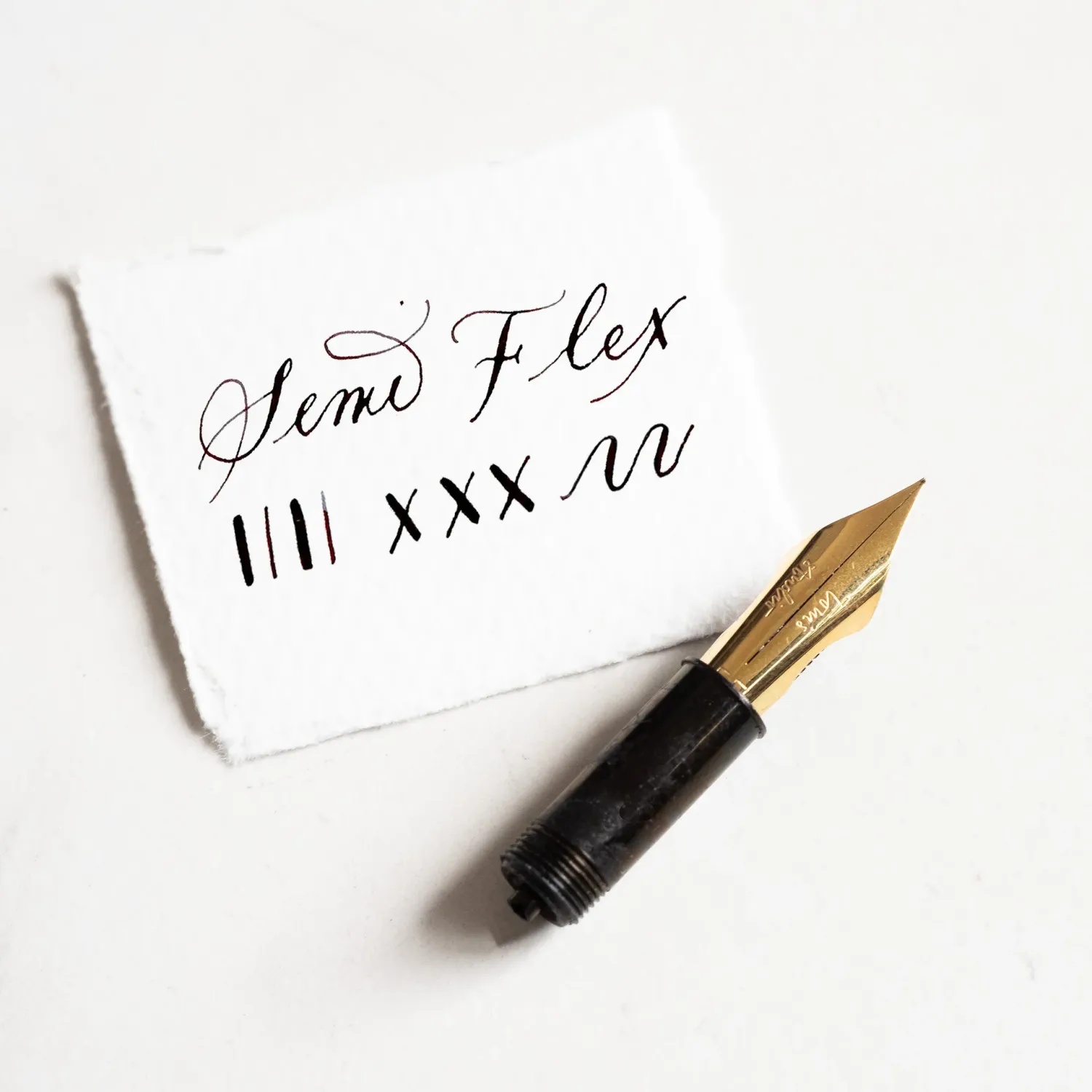 Tom's Studio Fountain Pen Nib - Extra Fine Semi-Flex (Gold)