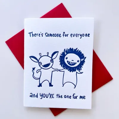 Someone For Everyone Letterpress Card