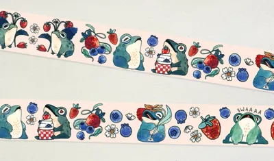 Frogs and Berries Washi Tape