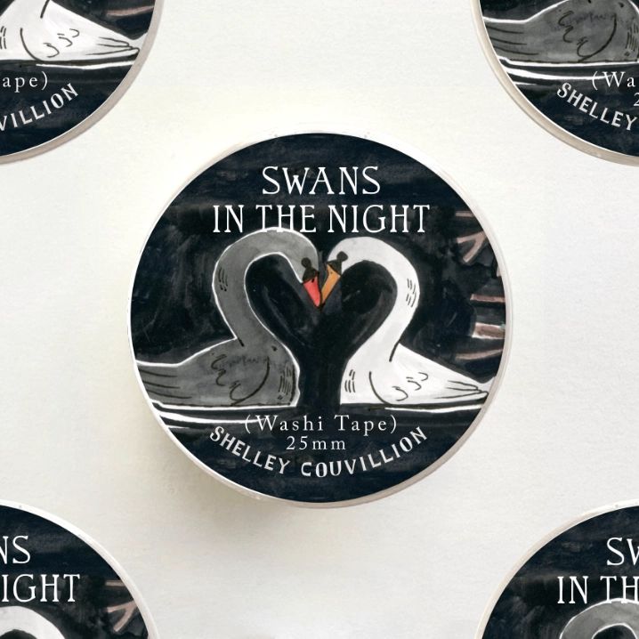 Swans in the Night Washi Tape