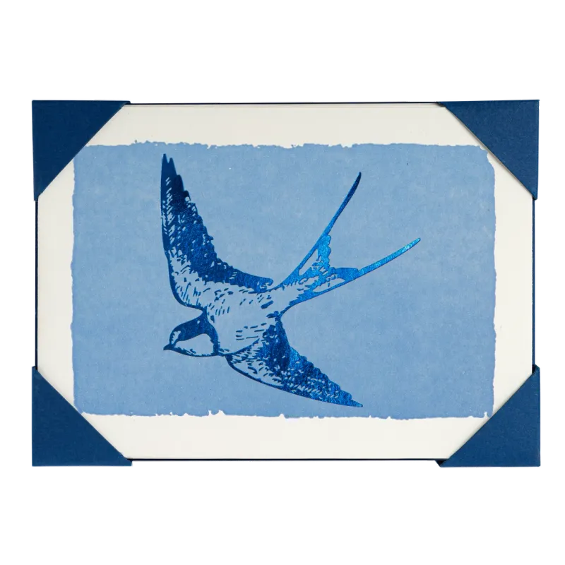 Blue Foil Swallow Notelets (box of 5)
