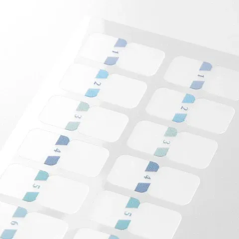 Index Labels Chiratto Numbers Blue