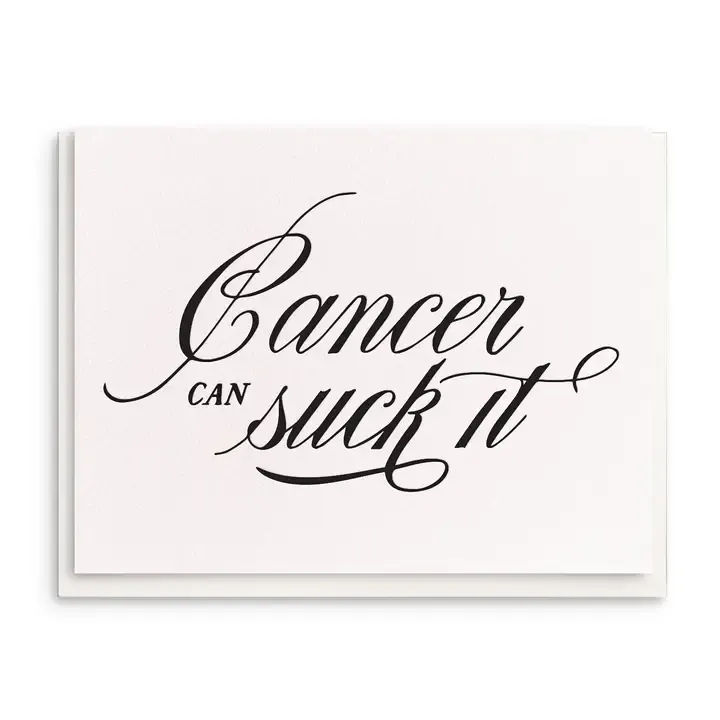 Cancer Sucks Letterpress Card