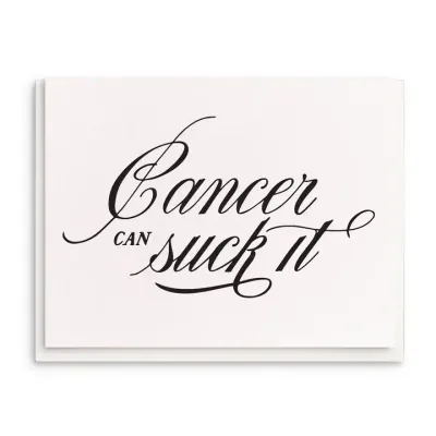 Cancer Sucks Letterpress Card