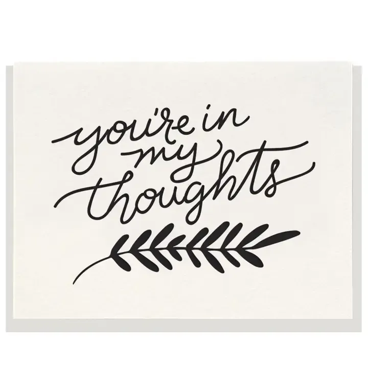 In My Thoughts Letterpress Card