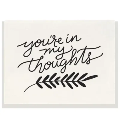 In My Thoughts Letterpress Card