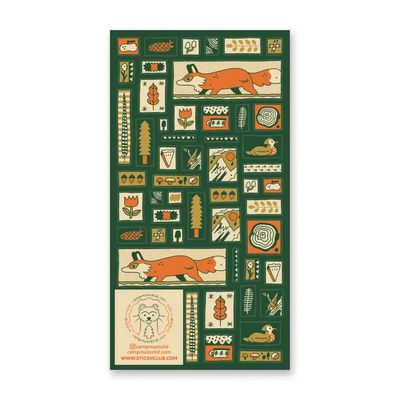 Forest Folk Patchwork Sticker Sheet