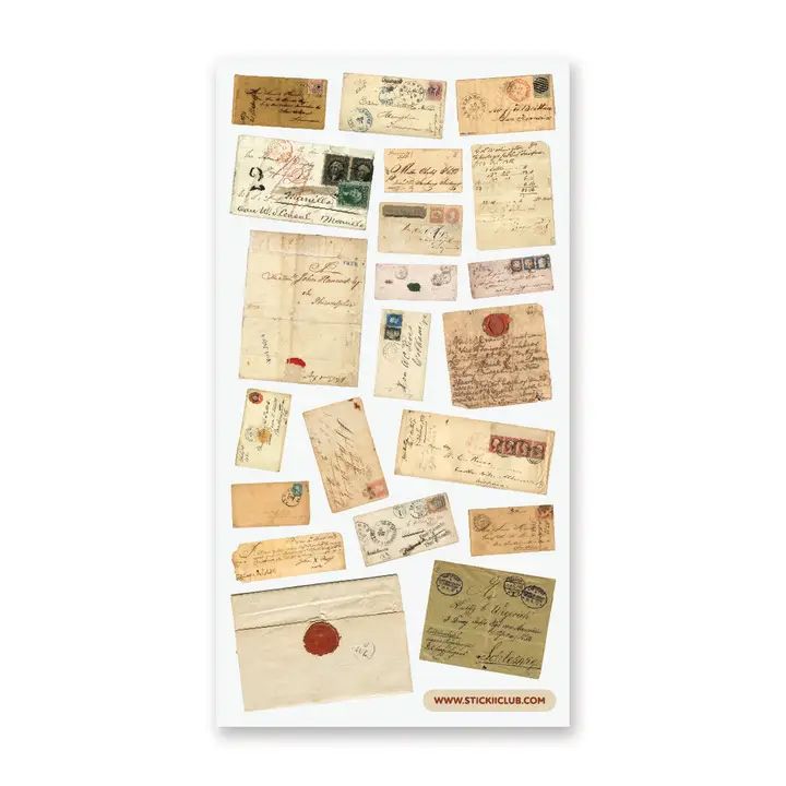 Antique Letters Sticker Sheet